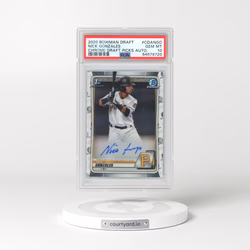 2020 Bowman Draft Chrome Draft Picks Autographs #CDANGO Nick Gonzales (PSA 10 GEM MINT)