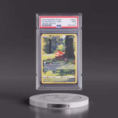 2023 Pokémon Sword and Shield Crown Zenith #GG01 Hisuian Voltorb - Full Art (PSA 9 MINT)