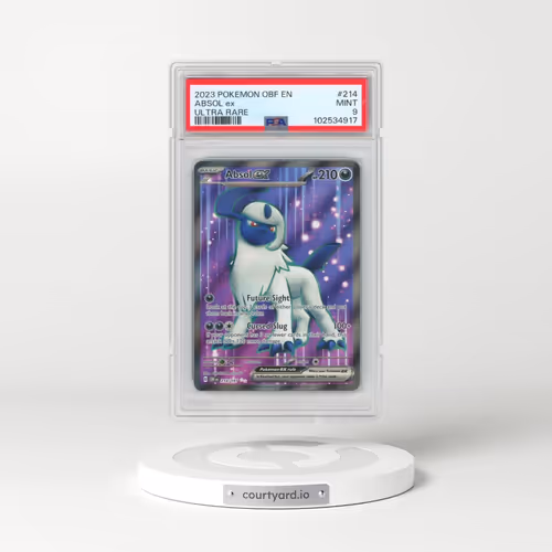 2023 Pokémon Obf EN-Obsidian Flames #214 Absol EX - Holo Ultra Rare (PSA 9 MINT)