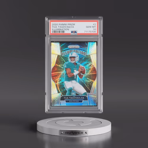 2020 Panini Prizm Illumination #2 Tua Tagovailoa (PSA 10 GEM MINT)