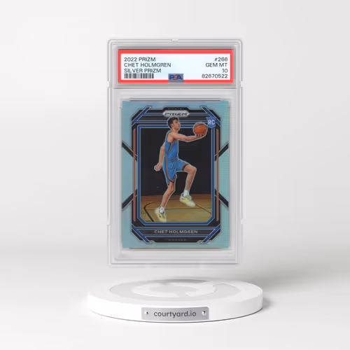 2022 Panini Prizm #266 Chet Holmgren - Silver Prizm (PSA 10 GEM MINT)