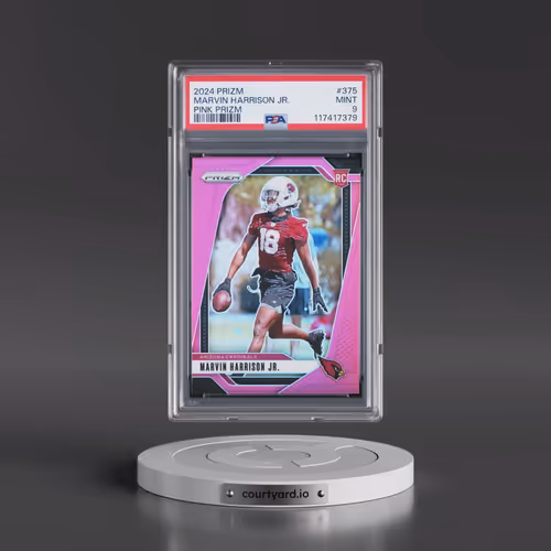 2024 Panini Prizm #375 Marvin Harrison Jr. - Pink Prizm (PSA 9 MINT)