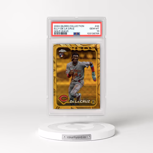 2024 Topps Gilded Collection #44 Elly de La Cruz - Gold Wave (PSA 10 GEM MINT)