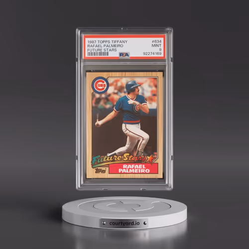 1987 Topps Tiffany #634 Rafael Palmeiro - Future Stars (PSA 9 MINT)