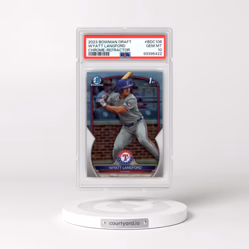 2023 Bowman Draft #BDC106 Wyatt Langford - Chrome-Refractor (PSA 10 GEM MINT)