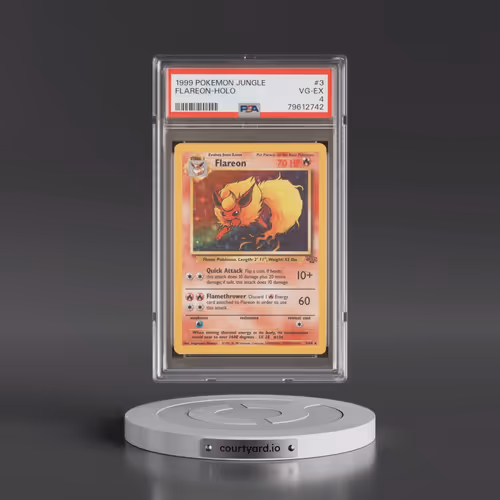 1999 Pokémon Jungle #3 Flareon - Holo (PSA 4 VG-EX)