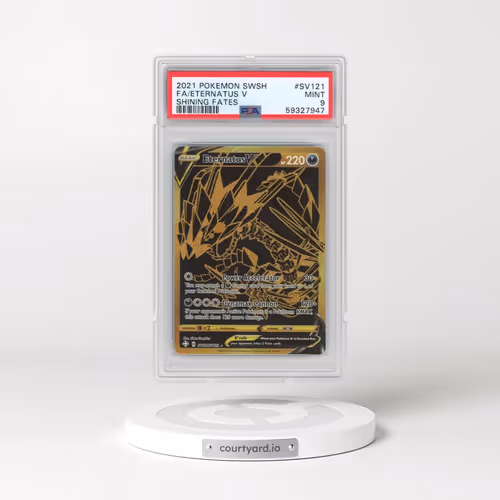 2021 Pokémon Sword & Shield Shining Fates #SV121 Eternatus V - Holo Full Art (PSA 9 MINT)