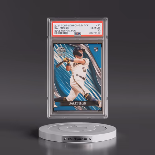 2024 Topps Chrome Black #10 Sal Frelick - Blue Refractor (PSA 10 GEM MINT)