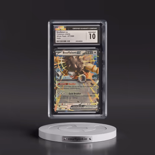 2025 Pokémon Wht EN-White Flare #077 Bouffalant EX - Holo (CGC 10 GEM MINT)