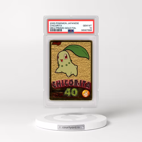 2000 Pokémon Meiji Promo Chicorita - Gold Foil (PSA 10 GEM MINT)
