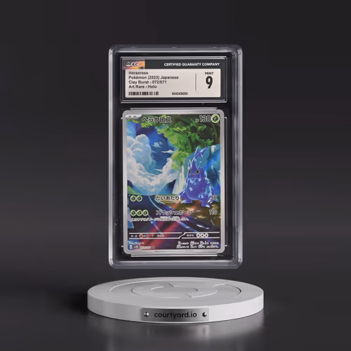 2023 Clay Burst #072/071 Heracross - Art Rare Holo (CGC 9 MINT)