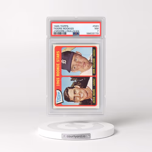 1965 Topps #593 Tigers Rookies - J.Moore/J.Sullivan (PSA 7 NM)