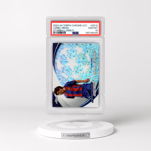 2023-24 Topps Chrome UEFA Club Competitions Starball Debut #SD10 Lionel Messi (PSA 10 GEM MINT)