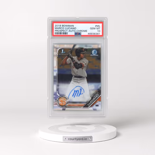 2019 Bowman Prospect Autographs Chrome #ML Marco Luciano (PSA 10 GEM MINT)