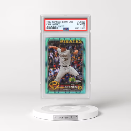 2024 Topps Chrome Update #USC27 Paul Skenes - Aqua Raywave (PSA 10 GEM MINT)