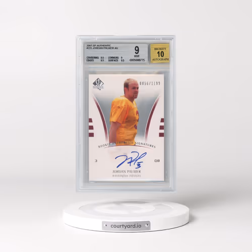 2007 SP Authentic #225 Jordan Palmer AU RC (BGS 9 MINT)