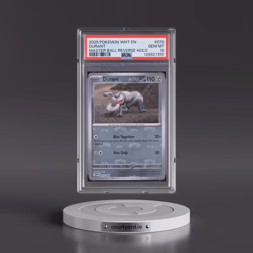 2025 Pokémon Wht EN-White Flare #070 Durant - Reverse Holo Master Ball (PSA 10 GEM MINT)
