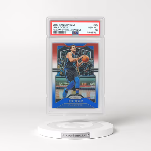 2019 Panini Prizm #75 Luka Doncic - Red/White/Blue Prizm (PSA 10 GEM MINT)