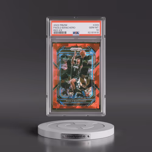 2022 Panini Prizm #249 Paolo Banchero - Red Ice (PSA 10 GEM MINT)
