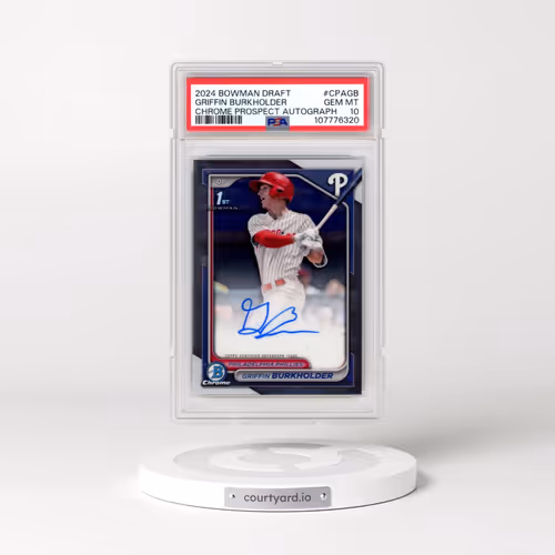 2024 Bowman Draft Chrome Prospect Autographs #CPAGB Griffin Burkholder (PSA 10 GEM MINT)