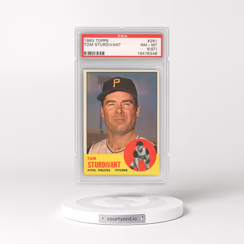 1963 Topps #281 Tom Sturdivant (PSA 8 NM-MT)