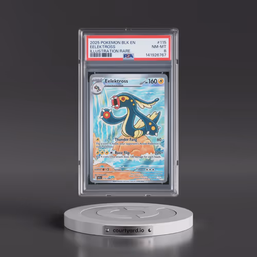 2025 Pokémon Blk EN-Black Bolt #115 Eelektross - Illustration Rare (PSA 8 NM-MT)