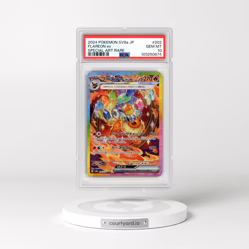 2024 Pokémon Sv8a-Terastal Fest EX #202 Flareon EX - Holo Special Art Rare (PSA 10 GEM MINT)
