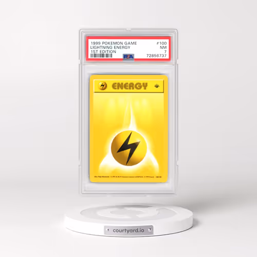 1999 Pokémon Game #100 Lightning Energy - 1st Edition (PSA 7 NM)