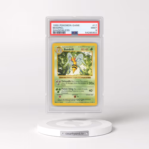1999 Pokémon Game #17 Beedrill - Shadowless (PSA 9 MINT)