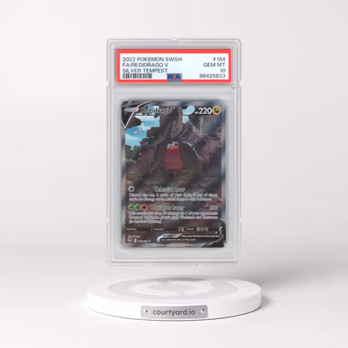 2022 Pokémon Sword & Shield Silver Tempest #184 Regidrago V - Holo Full Art (PSA 10 GEM MINT)