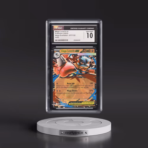 2025 Mega Evolution - MEG EN #077/132 Mega Lucario ex - Holo (CGC 10 GEM MINT)