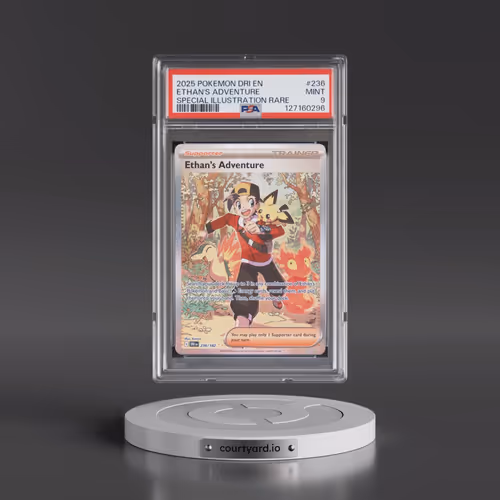 2025 Pokémon Dri EN-Destined Rivals #236 Ethan's Adventure - Special Illustration Rare (PSA 9 MINT)