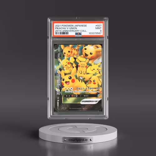 2021 Pokémon 25th Anniversary Collection #027 Pikachu V-Union (PSA 9 MINT)