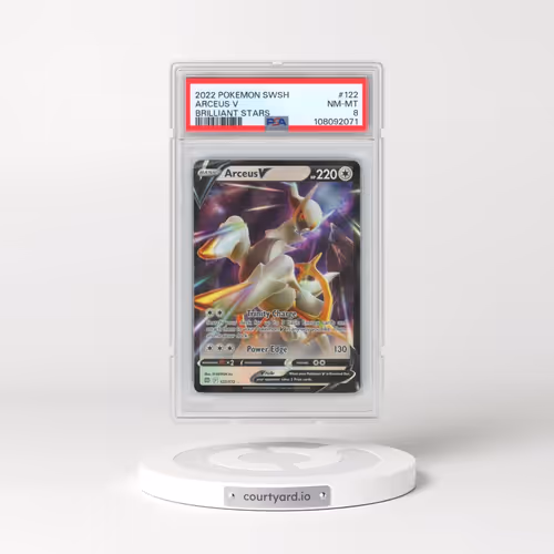 2022 Pokémon Sword & Shield Brilliant Stars #122 Arceus V - Holo (PSA 8 NM-MT)