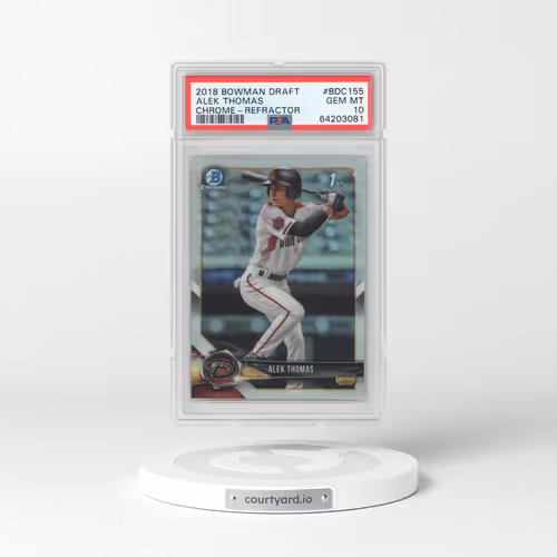 2018 Bowman Draft #BDC155 Alek Thomas - Chrome-Refractor (PSA 10 GEM MINT)