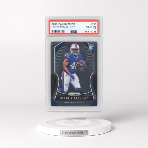 2019 Panini Prizm #335 Devin Singletary (PSA 10 GEM MINT)