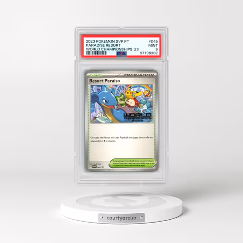 2023 Pokémon Svp PT-SV Black Star Promo #045 Paradise Resort - World Championships 2023 (PSA 9 MINT)