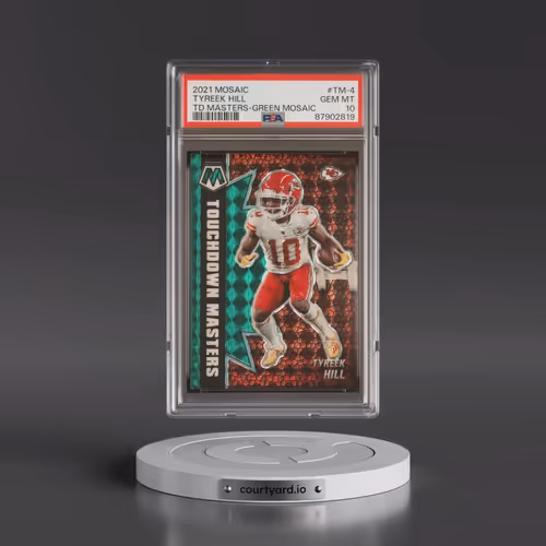 2021 Panini Mosaic Touchdown Masters #TM-4 Tyreek Hill - Green Mosaic (PSA 10 GEM MINT)