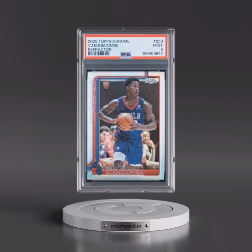 2025 Topps Chrome #253 VJ Edgecombe - Refractor (PSA 9 MINT)
