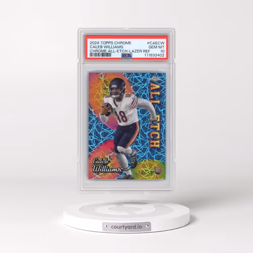 2024 Topps Chrome Chrome All-Etch #CAECW Caleb Williams - Lazer Refractor (PSA 10 GEM MINT)
