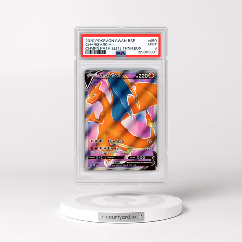2020 Pokémon Swsh Black Star Promo #050 Charizard V - Holo Champion's Path Elite Trainer Box (PSA 9