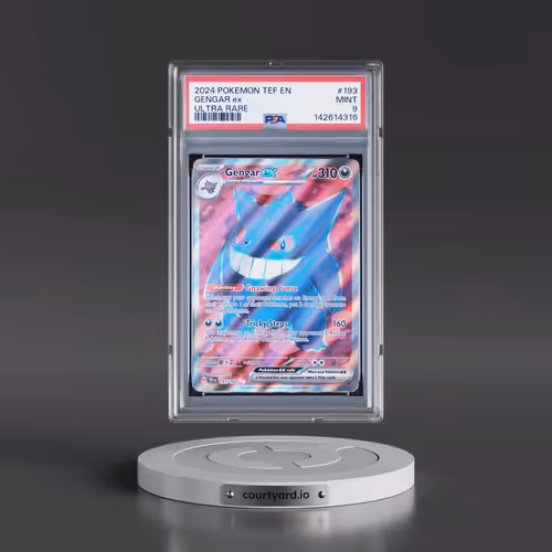 2024 Pokémon Tef EN-Temporal Forces #193 Gengar EX - Holo Ultra Rare (PSA 9 MINT)