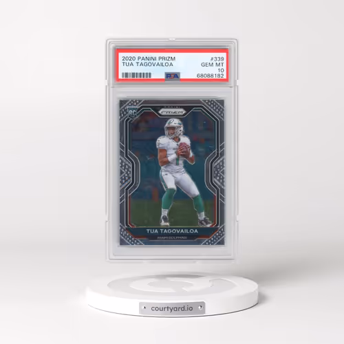 2020 Panini Prizm #339 Tua Tagovailoa (PSA 10 GEM MINT)