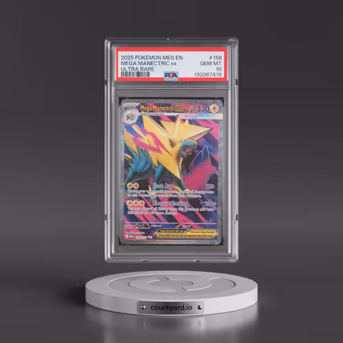 2025 Pokémon Meg EN-Mega Evolution #158 Mega Manectric EX - Holo Ultra Rare (PSA 10 GEM MINT)