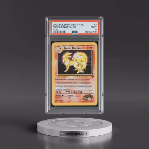 2000 Pokémon Gym Challenge #3 Brock's Ninetales - Holo (PSA 9 MINT)
