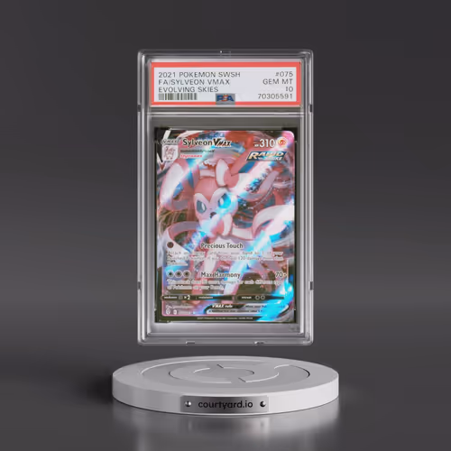 2021 Pokémon Sword & Shield Evolving Skies #075 Sylveon Vmax - Full Art (PSA 10 GEM MINT)