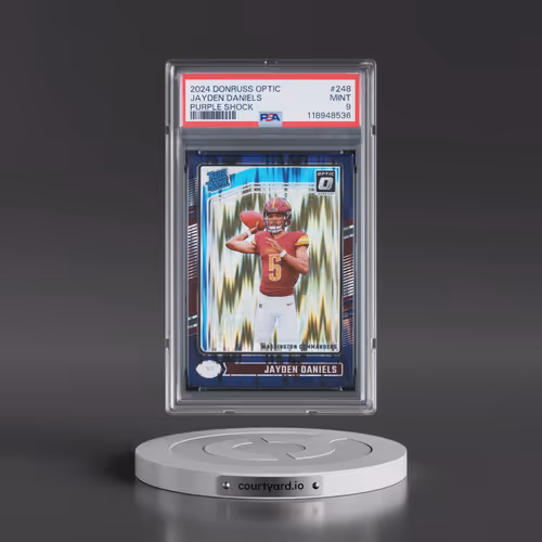 2024 Panini Donruss Optic #248 Jayden Daniels - Purple Shock (PSA 9 MINT)