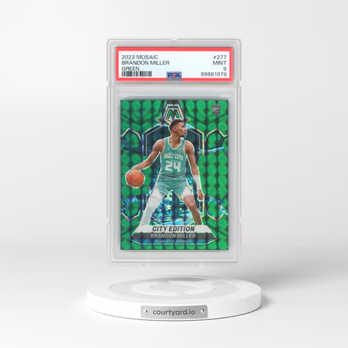 2023 Panini Mosaic #277 Brandon Miller - Green (PSA 9 MINT)