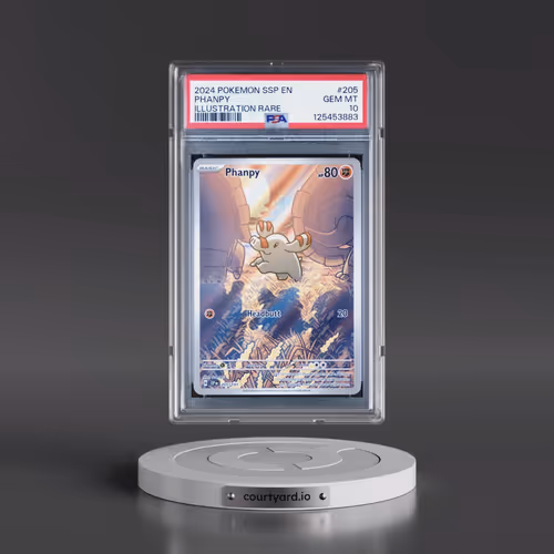 2024 Pokémon Ssp EN-Surging Sparks #205 Phanpy - Illustration Rare (PSA 10 GEM MINT)