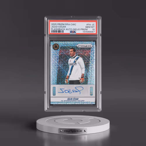 2025 Panini Prizm FIFA Club World Cup Flashback Autographs #FA-JC Julio Cesar - Mojo Prizm (PSA 10 G
